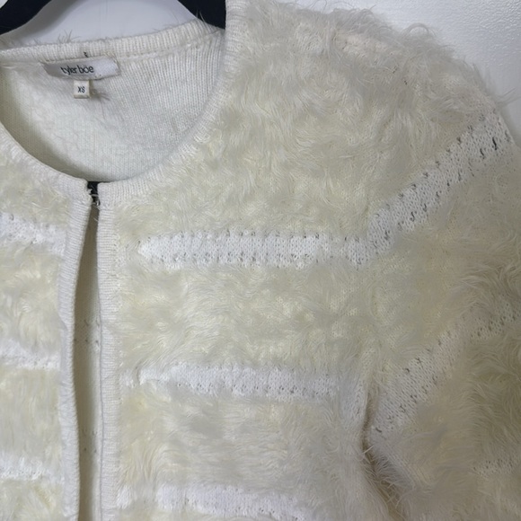 Tyler Boe Cream Fuzzy Cardigan - Picture 6 of 8